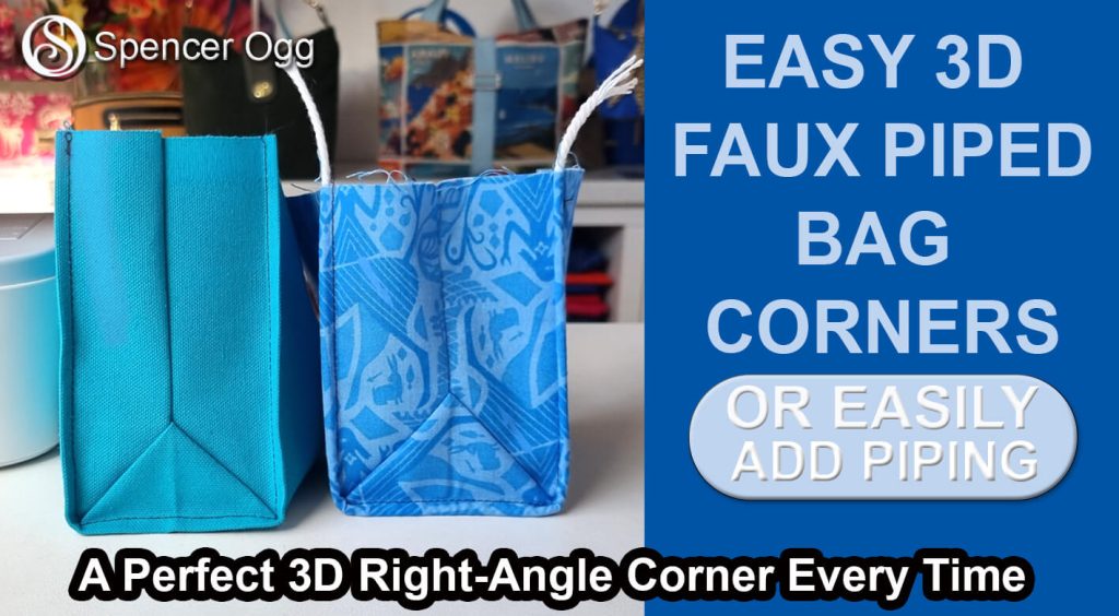 Easy 3D Faux Piped Bag Corners